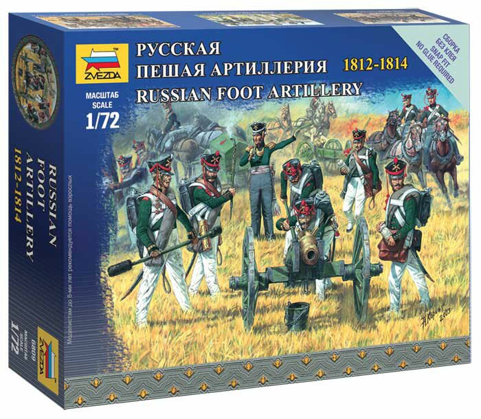 модель Русская пешая артиллерия 1812-1814